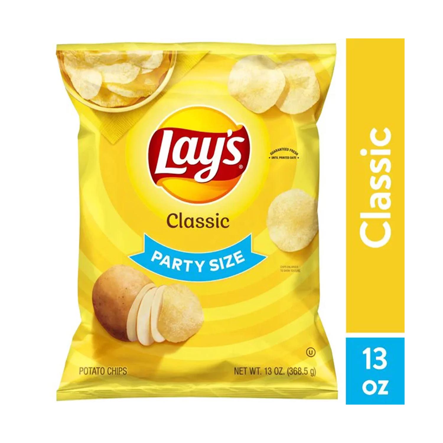 Lay’s Classic Potato Snack Chips, Party Size, 13 oz Bag