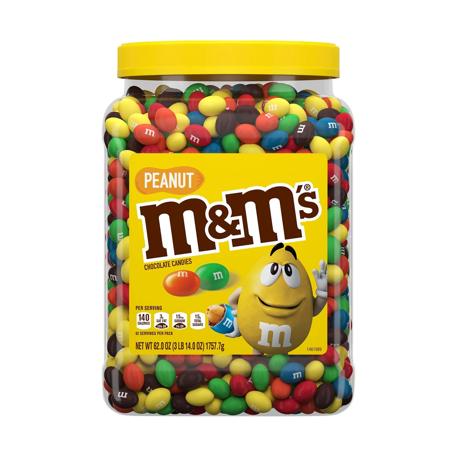 M&M’s Peanuts Jar Pantry Size, 62 Ounce