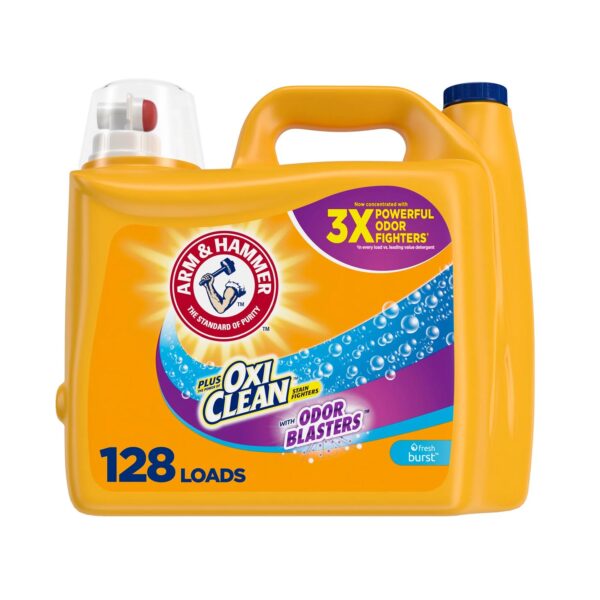 Arm & Hammer Plus OxiClean Odor Blaster Fresh Burst, 128 Loads Liquid Laundry De