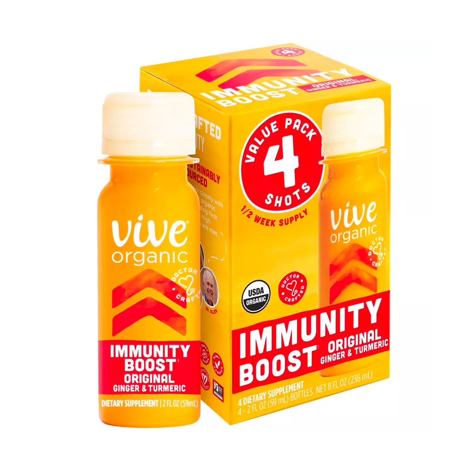 Organic Immunity Boost Original Ginger & Turmeric Shot – 4ct_2 fl oz