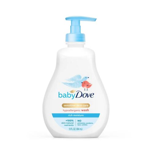 Baby Dove Sensitive Skin Care Liquid Baby Body Wash Rich Moisture, Hypoallergeni