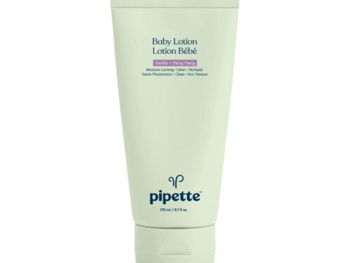 Pipette Hydrating Baby Lotion, Safe for Sensitive skin, Vanilla + Ylang Ylang, 5.7 fl oz