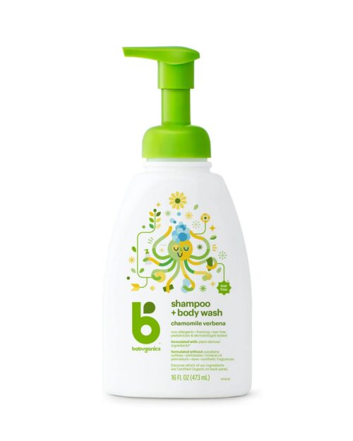 Babyganics Baby Shampoo + Body Wash Pump Bottle, Chamomile Verbena, 16oz