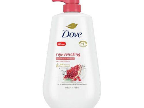 Dove Rejuvenating Liquid Body Wash with Pump Pomegranate & Hibiscus, 30.6 oz