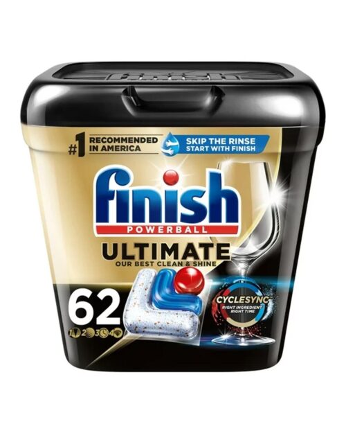Finish Ultimate Dishwasher Detergent- 62 Count - Dishwashing Tablets - Dish Tabs
