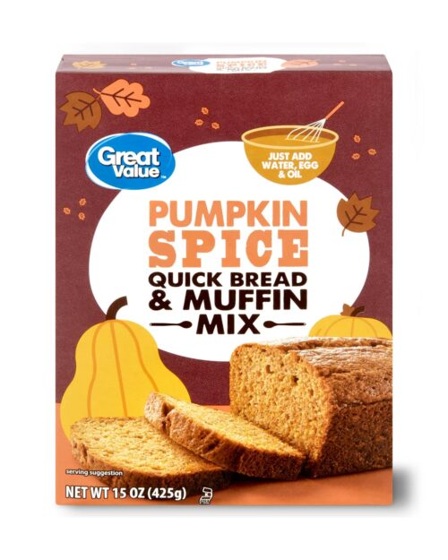 Great Value Pumpkin Spice Quick Bread & Muffin Mix, 15 oz Box