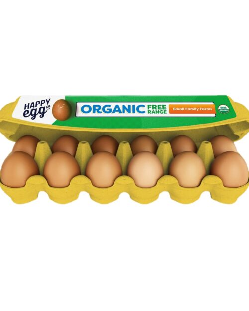 Happy Egg Organic Free Range Large Brown Eggs, 12 Count