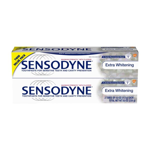 Sensodyne Sensitivity Toothpaste, Extra Whitening, for Sensitive Teeth, 24_7 Pro