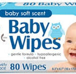 Baby Love Wipes – 80 Count Thick & Velvety Soft Spunlace Baby Wipes