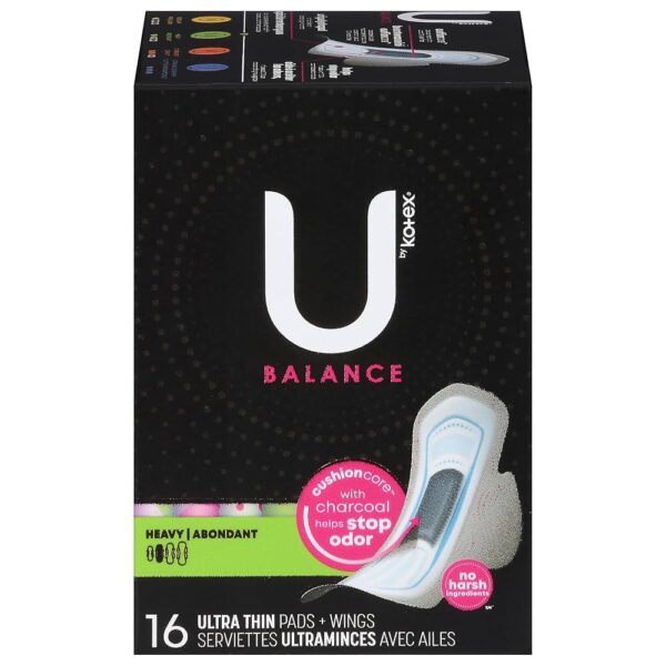 U by Kotex Balance Heavy Pads (18 ct)