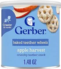 Gerber Snacks for Baby Teether Wheels Apple Harvest
