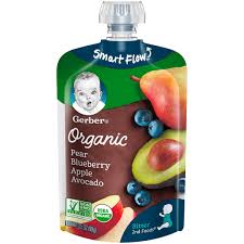 Gerber 2nd Organic Pear Blueberry Apple Avocado 15 oz