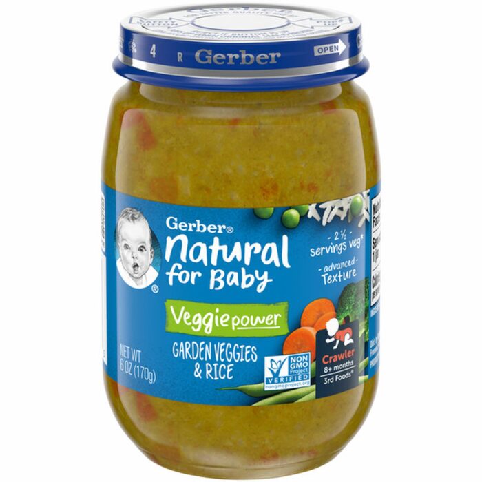 Gerber Natural For Baby Garden Veggies & Rice 6 oz