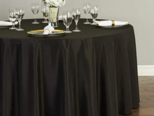 Black Polyester Linen