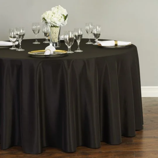 Black Polyester Linen